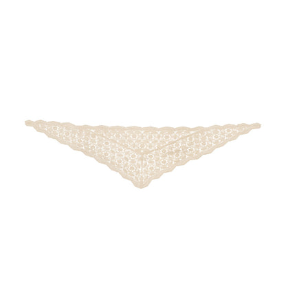 Ivory Scallop Crochet Belt Scarf - Melie Bianco