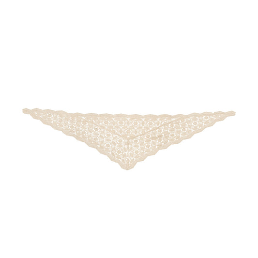 Ivory Scallop Crochet Belt Scarf - Melie Bianco