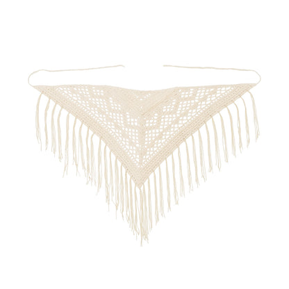 Natural Large Crochet Belt Scarf - Melie Bianco
