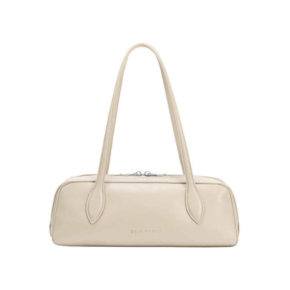 Ivory Serafina Recycled Vegan Leather Shoulder Bag - Melie Bianco