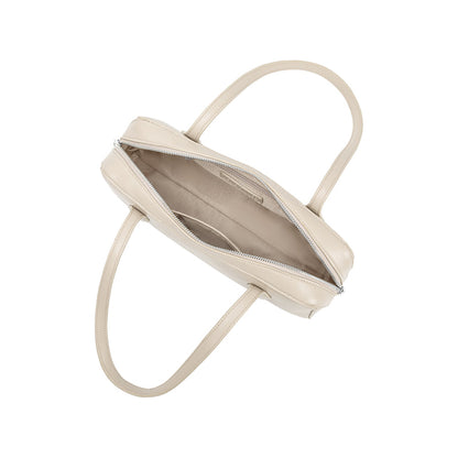 Ivory Serafina Recycled Vegan Leather Shoulder Bag - Melie Bianco