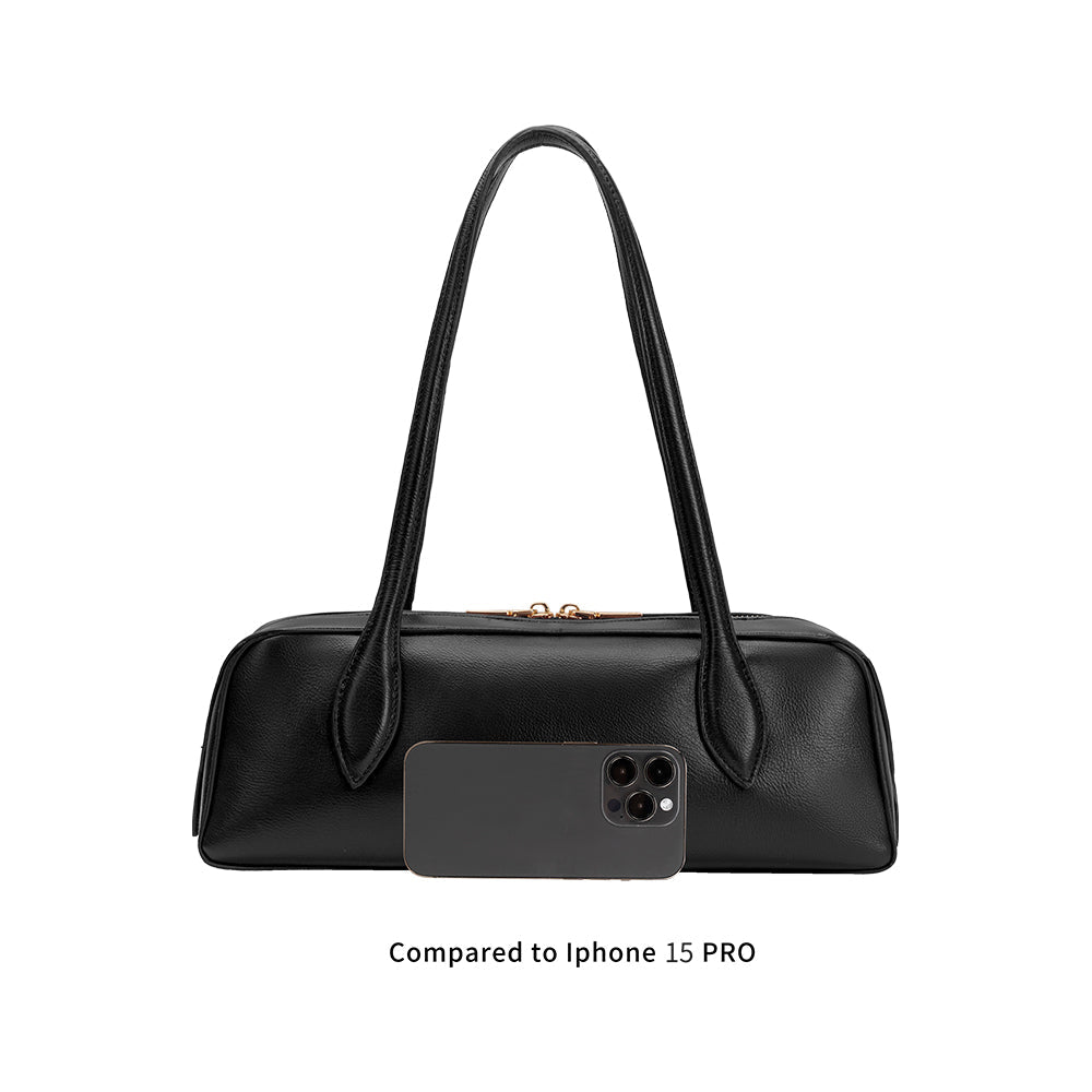 Ivory Serafina Recycled Vegan Leather Shoulder Bag - Melie Bianco