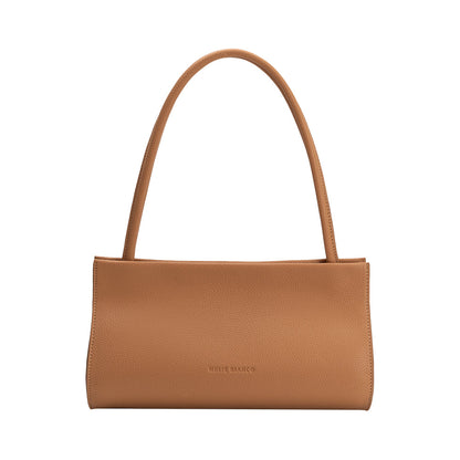 Tan Ryleigh Recycled Vegan Leather Shoulder Bag - Melie Bianco
