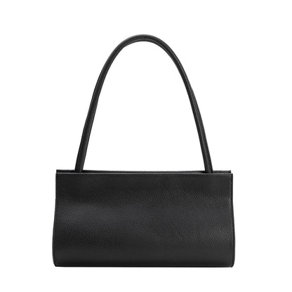 Black Ryleigh Recycled Vegan Leather Shoulder Bag - Melie Bianco