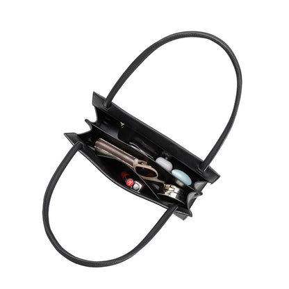 Black Ryleigh Recycled Vegan Leather Shoulder Bag - Melie Bianco