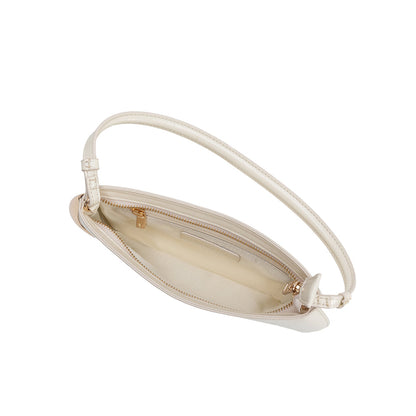 Ivory Sade Recycled Vegan Leather Shoulder Bag - Melie Bianco