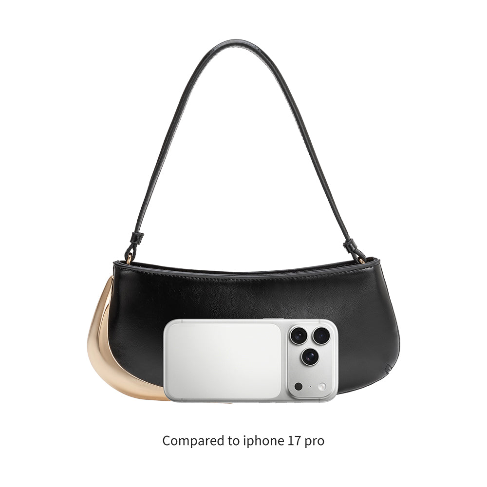 Ivory Sade Recycled Vegan Leather Shoulder Bag - Melie Bianco