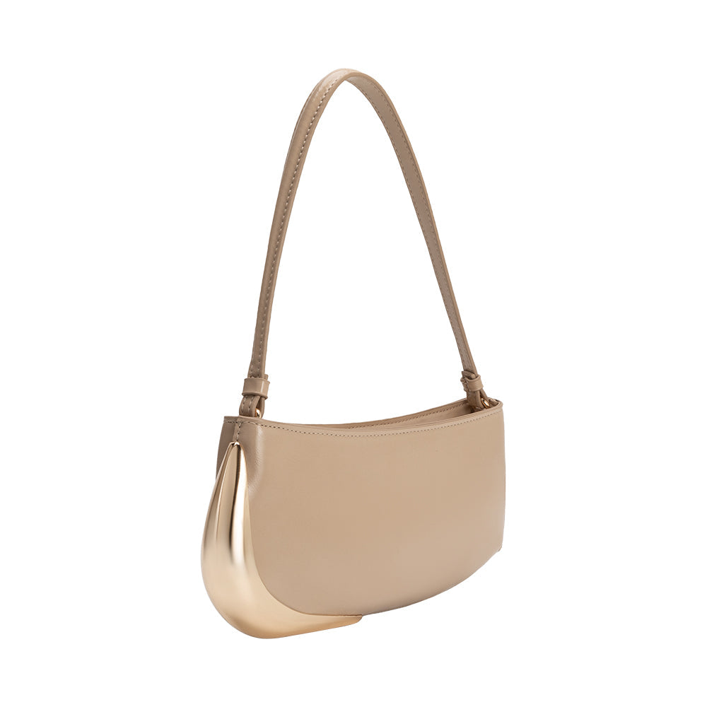 Nude Sade Recycled Vegan Leather Shoulder Bag - Melie Bianco