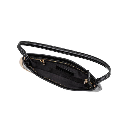 Black Sade Recycled Vegan Leather Shoulder Bag - Melie Bianco