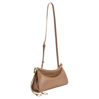 Tan Amaya Vegan Leather Shoulder Bag - Melie Bianco