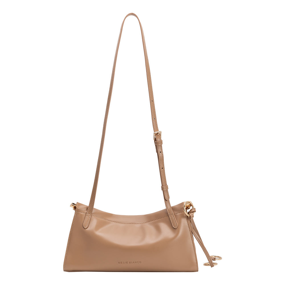 Tan Amaya Vegan Leather Shoulder Bag - Melie Bianco