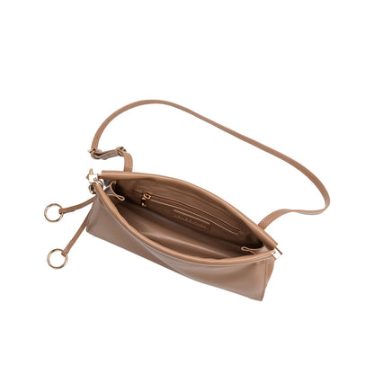 Tan Amaya Vegan Leather Shoulder Bag - Melie Bianco